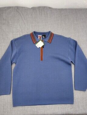 Vintage Deadstock Obermeyer Delaney Wool Blend 1/4 Zip Sweater NWT Small